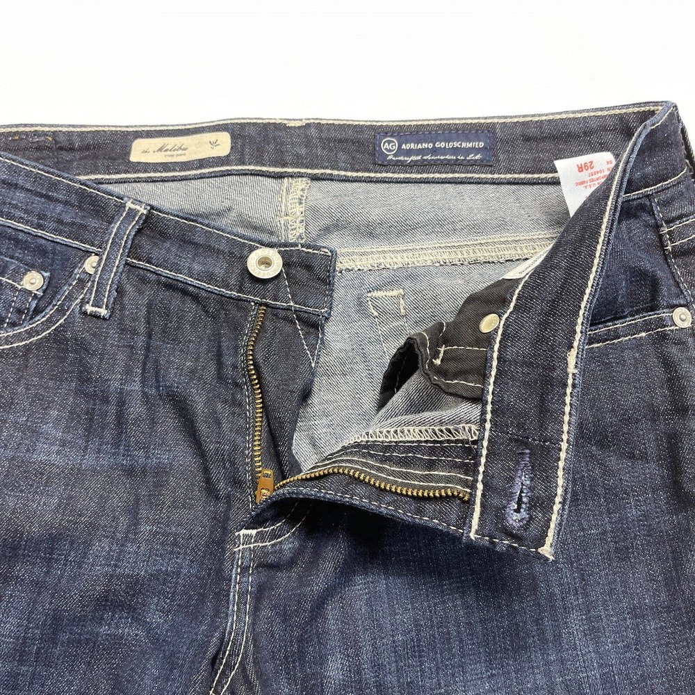 AG ADRIANO GOLDSCHMIED Shorts Womens 29R The Malibu Crop Pant Denim Blue - Picture 2 of 10